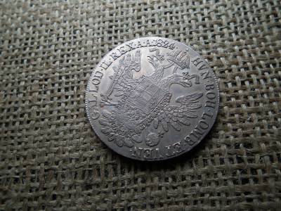 II. Ferenc , ezüst  tallér 1824  B , Körmöcbánya ! Nem volt füles , sem foglalatban , thaler 
