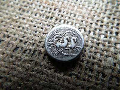 Római Köztársaság , Manius Cipius , Denarius ( Kr. e. 115-114  ) dénár , Róma 