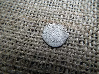 I. Ferdinánd ezüst dénár 1557 KB , Körmöcbánya , denár
