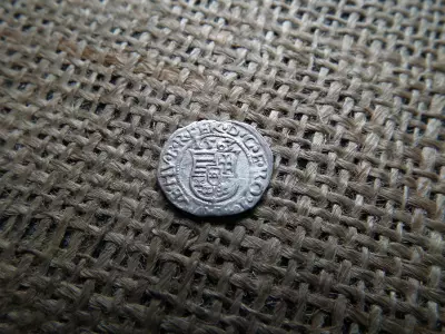 I. Ferdinánd ezüst dénár 1563 KB , Körmöcbánya , denár