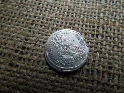 Károly , ezüst 3 krajcár , Karl VI. (1711-1740) 3 Kreuzer 1724 Breslau
