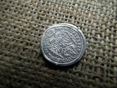 Károly , ezüst 3 krajcár , Karl VI. (1711-1740) 3 Kreuzer 1724 Breslau