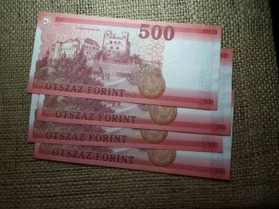 500 forint 2022 ER  UNC  4db sorszámkövető 
