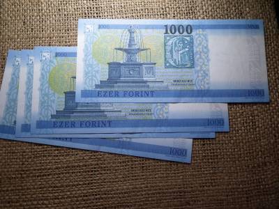 1000 Forint Bankjegy 2017 DJ UNC 4 db sorszámkövető 