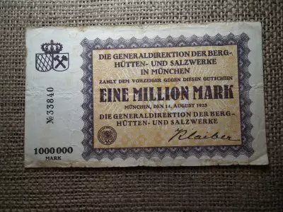 Németország 1 millió márka 1923