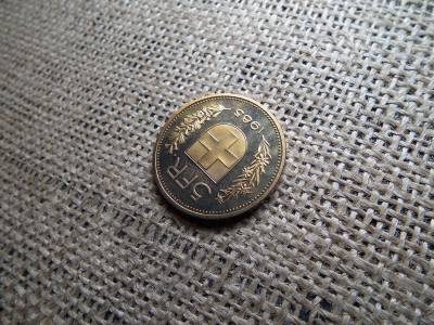 Svájc 5 francs 1985 PP , tükörveret , frank , ritka 