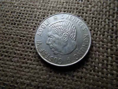 Svédország , ezüst 5 korona 1955 , kronor 
