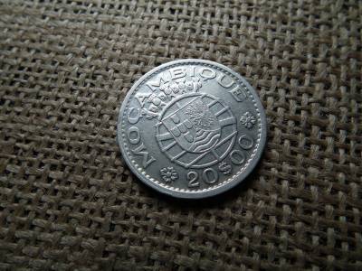 Mozambik ezüst 20 escudos 1955 , escudo 