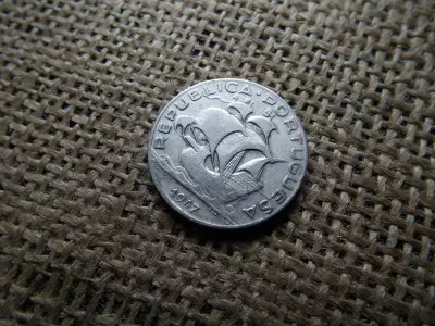 Portugália ezüst 5 escudos 1947  , escudo 