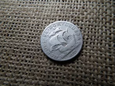 Portugália ezüst 5 escudos 1933 , escudo 