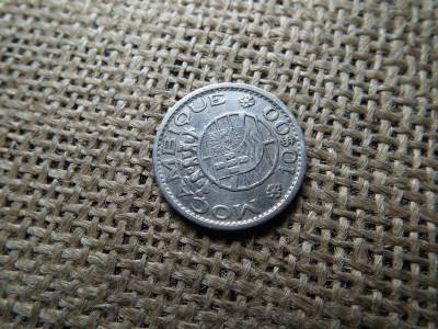 Mozambik ezüst 10 escudos 1954 , escudo 