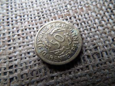 Németország 50 rentenpfennig 1924 F , pfennig , Weimar 