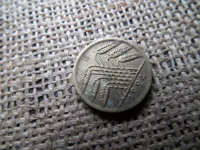 Németország 50 rentenpfennig 1924 G , pfennig , Weimar 
