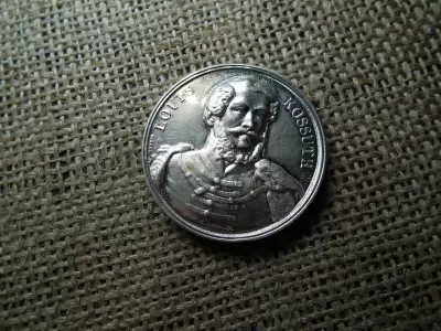 Kossuth Lajos emlékérem 1851 , 2001 utánveret ! Magyar kormányzó emlékére. Borrel ! Louis Kossuth , USA 