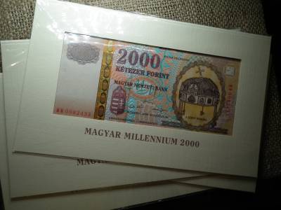 2000 forint 2000 , Millennium ! UNC , sorszámkövető ! 4 db 