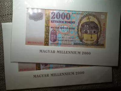 2000 forint 2000 , Millennium ! UNC , sorszámkövető ! 2 db 