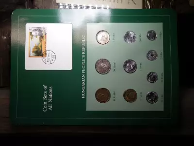 FORINT ÉRMÉS SOR  ( COIN SET OF ALL NATIONS HUNGARY ) Vegyes évjáratú érmékkel. (10 db) Pecsét: H4H 1995 ( " Franklin Mint " külföldi kiadás)
