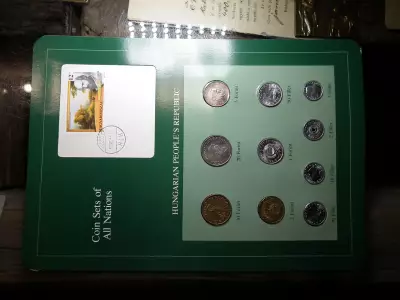 FORINT ÉRMÉS SOR  ( COIN SET OF ALL NATIONS HUNGARY ) Vegyes évjáratú érmékkel. (10 db) Pecsét: H4H 1995 ( " Franklin Mint " külföldi kiadás)