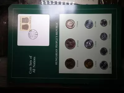 FORINT ÉRMÉS SOR  ( COIN SET OF ALL NATIONS HUNGARY ) Vegyes évjáratú érmékkel. (10 db) Pecsét: H4H 1984 ( " Franklin Mint " külföldi kiadás)