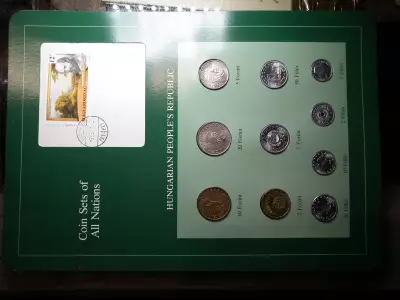 FORINT ÉRMÉS SOR  ( COIN SET OF ALL NATIONS HUNGARY ) Vegyes évjáratú érmékkel. (10 db) Pecsét: 1995 ( " Franklin Mint " külföldi kiadás)