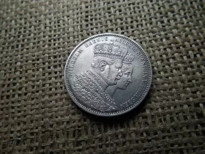 Porosz , ezüst 1 tallér 1861  - I. Vilmos koronázása