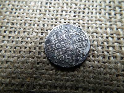 III. Zsigmond ezüst III garas 1618 , 3 Groszy , Tisztítandó , ritka évszám 