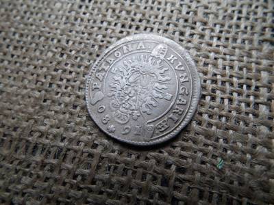I. Lipót , ezüst 15 krajcár 1680 KB , XV kreuzer 
