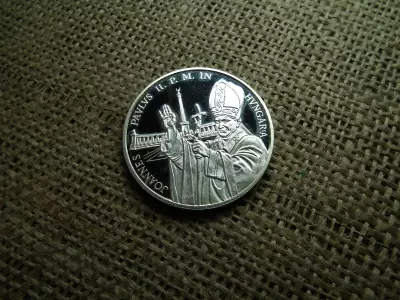 Ezüst 500 forint 1991 PP , János Pál Pápa 