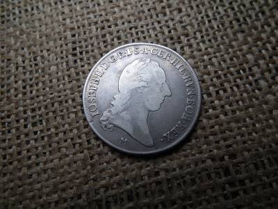 II. József 1/2 Korona Tallér 1790 M , ezüst , Milánói veret , ritkább ! 