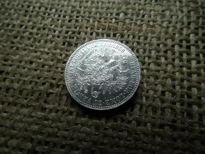 Ferenc József , ezüst 1/4 Florin 1858 A , Bécs 