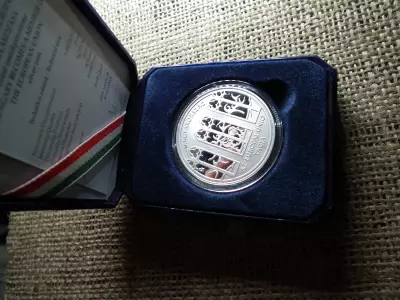 Magyarország az Európai Unio tagja ,  ezüst 5000 Forint 2004 BP PP  , díszdoboz + certi 