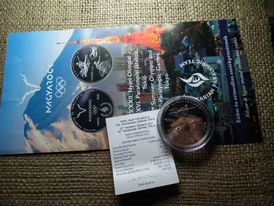 10000 forint 2021 PP - Tokiói olimpiai játékok , ezüst ! Certi + prospektus 