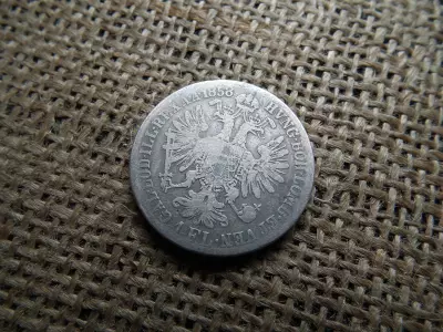 Ferenc József , ezüst 1 florin 1858 E , Gyulafehérvár , ritka ! 