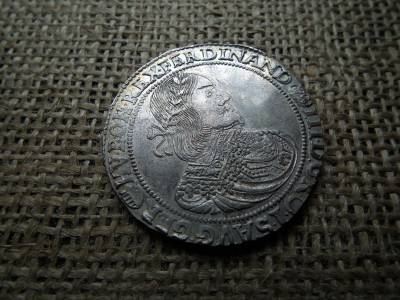 III. Ferdinánd ezüst 1 tallér 1657 KB , Körmöcbánya , tökéletes perem , nem volt füles , sem foglalatban ! Extra állapot 