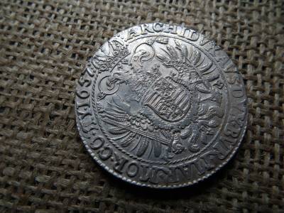III. Ferdinánd ezüst 1 tallér 1657 KB , Körmöcbánya , tökéletes perem , nem volt füles , sem foglalatban ! Extra állapot 