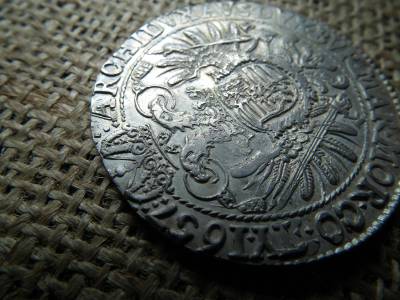 III. Ferdinánd ezüst 1 tallér 1657 KB , Körmöcbánya , tökéletes perem , nem volt füles , sem foglalatban ! Extra állapot 