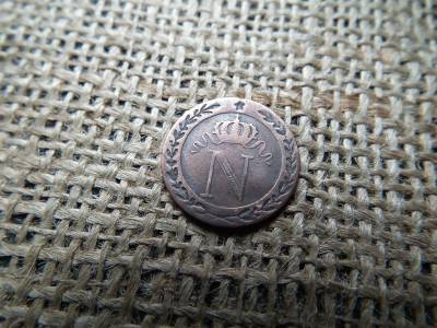 Franciaország , billon 10 cent 1809 A , 10 centime - I. Napóleon , 200/1000 ezüst 