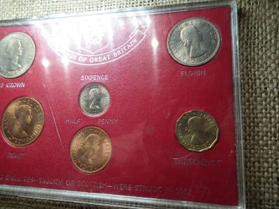 Anglia tokos forgalmi sor 1967 , Penny és pence , shilling , crown ! UNC 
