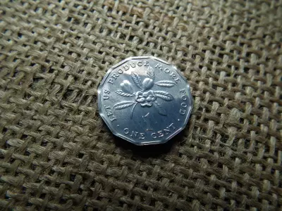 Jamaica 1 cent 1975 , verdefényes  , FAO 