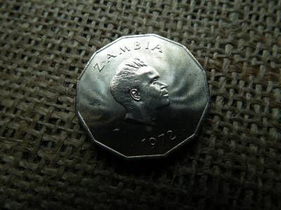 Zambia 50 Ngwee 1972 , verdefényes ,  Második Köztársaság