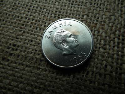 Zambia 20 Ngwee 1968 , verdefényes ,  Második Köztársaság