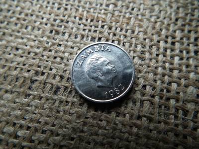 Zambia 5 Ngwee 1982 , verdefényes ,  Második Köztársaság