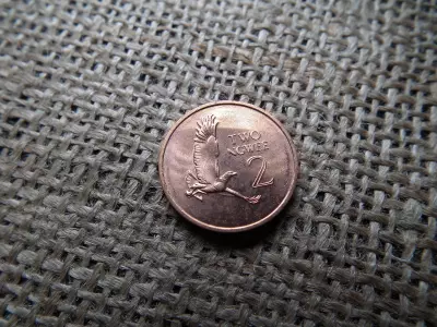 Zambia 2 Ngwee 1983 , verdefényes ,  Második Köztársaság