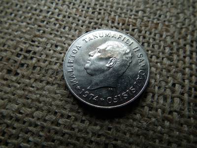 Szamoa 20 sene 1974 , verdefényes ,  Tanumafili II