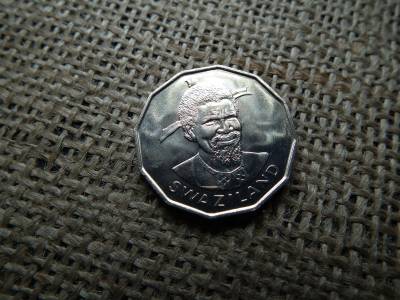 Szváziföld 50 cents 1981 , cent , verdefényes  - Sobhuza II 