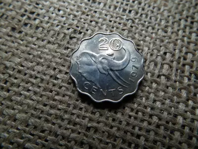 Szváziföld 20 cents 1979 , cent , verdefényes  - Sobhuza II 
