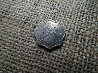 Szváziföld 10 cents 1975 , cent , verdefényes  - Sobhuza II 