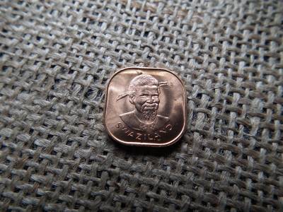 Szváziföld 2 cents 1982 , cent , verdefényes  - Sobhuza II 