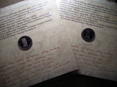 Dísztokos forgalmi sor 2005 PP , József Attila 10 forint    , Forint , ár / sor 