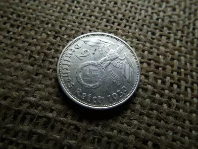 Birodalmi , ezüst 2 márka 1939 D , Horogkeresztes 